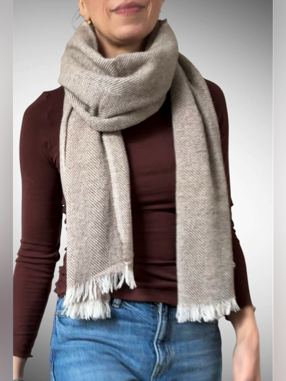 Cashmeritaly Made in Italy Cashmere Wool Blend scarf